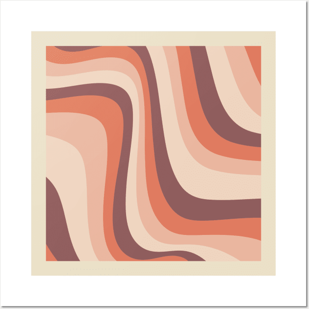 Orange Rainbow Waves Wall Art by Clue Sky